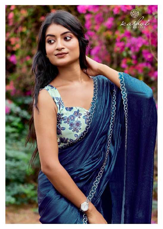 KASHVI CREATION PRESENTS NEEL VOL-16 MONO SATIN FANCY SAREES CATALOG WHOLESALER AND EXPORTER 