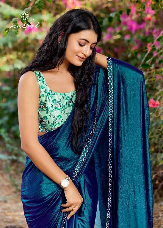 KASHVI CREATION PRESENTS NEEL VOL-16 MONO SATIN FANCY SAREES CATALOG WHOLESALER AND EXPORTER 
