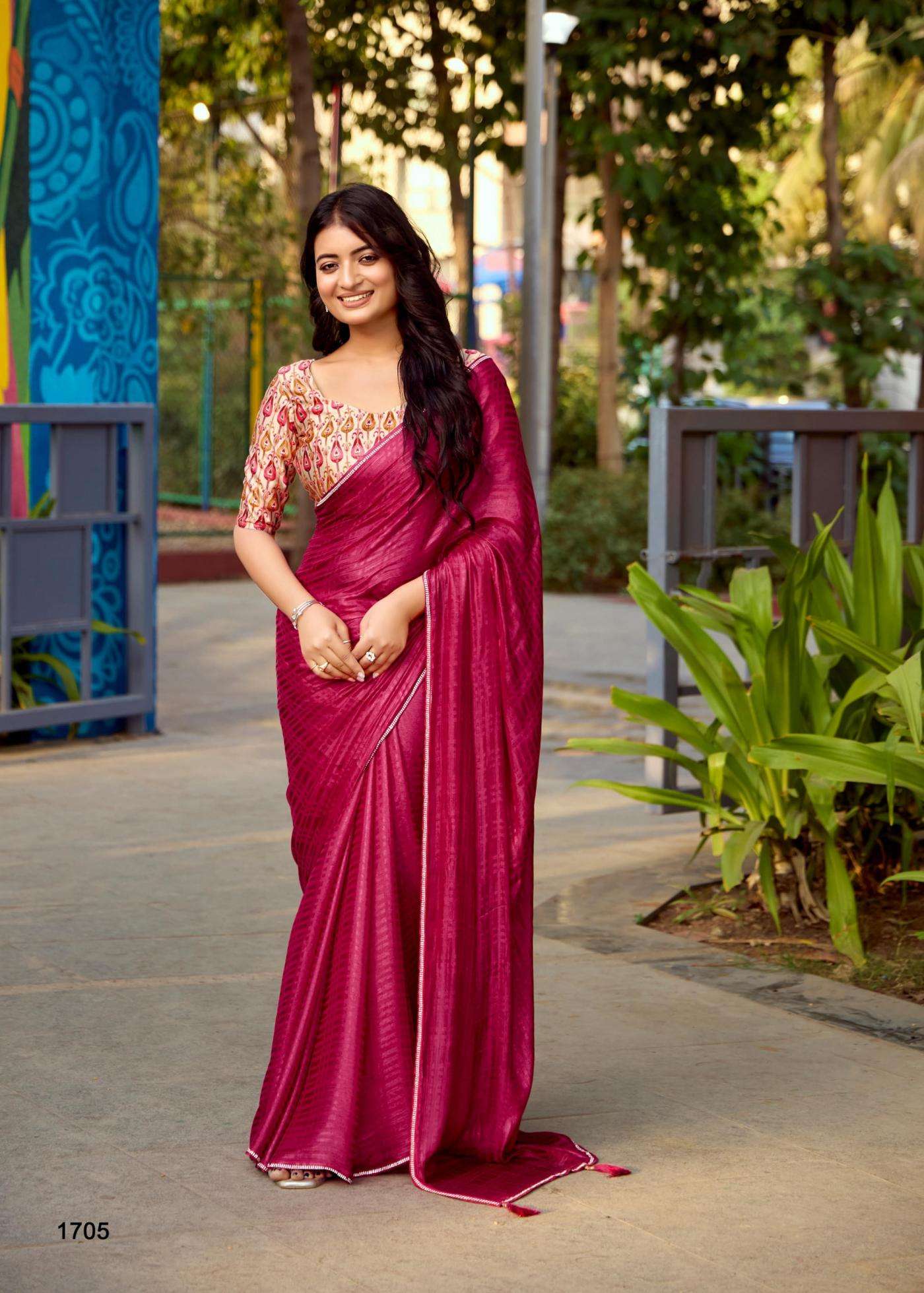 KASHVI CREATION PRESENTS NEEL VOL-17 CLASSY LOOK MONO SATIN SAREE FOR WOMEN CATALOG WHOLESALER AND EXPORTER 
