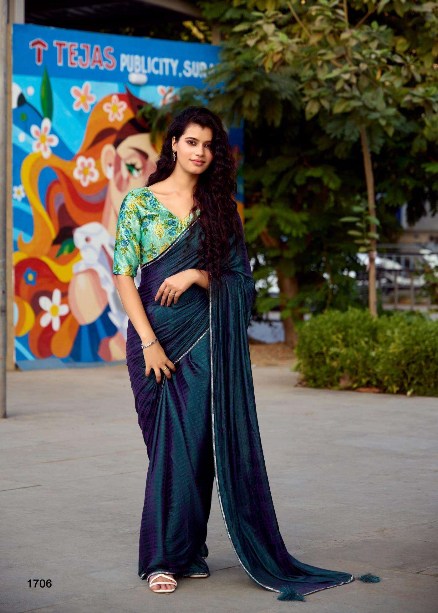 KASHVI CREATION PRESENTS NEEL VOL-17 CLASSY LOOK MONO SATIN SAREE FOR WOMEN CATALOG WHOLESALER AND EXPORTER 