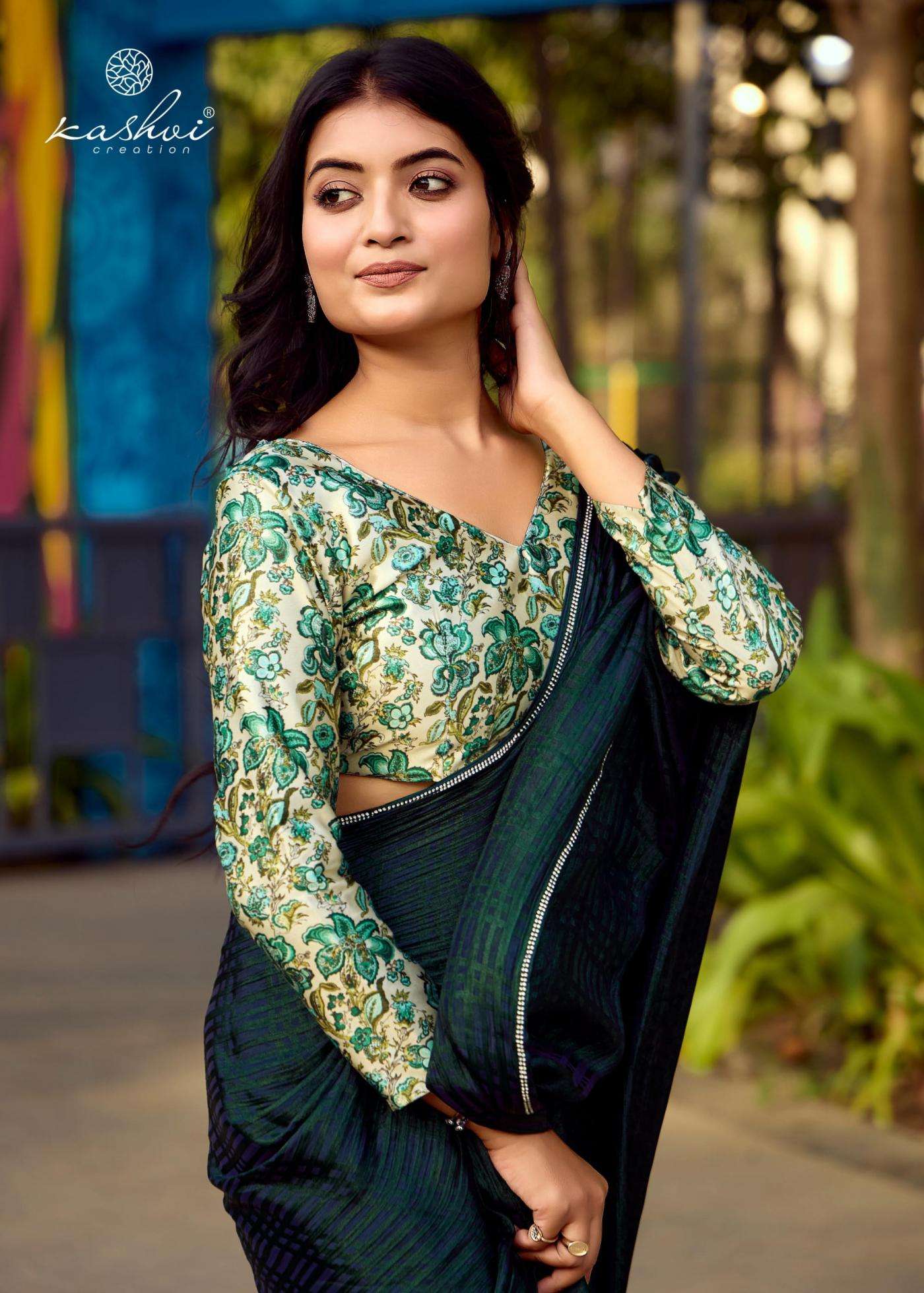 KASHVI CREATION PRESENTS NEEL VOL-17 CLASSY LOOK MONO SATIN SAREE FOR WOMEN CATALOG WHOLESALER AND EXPORTER 