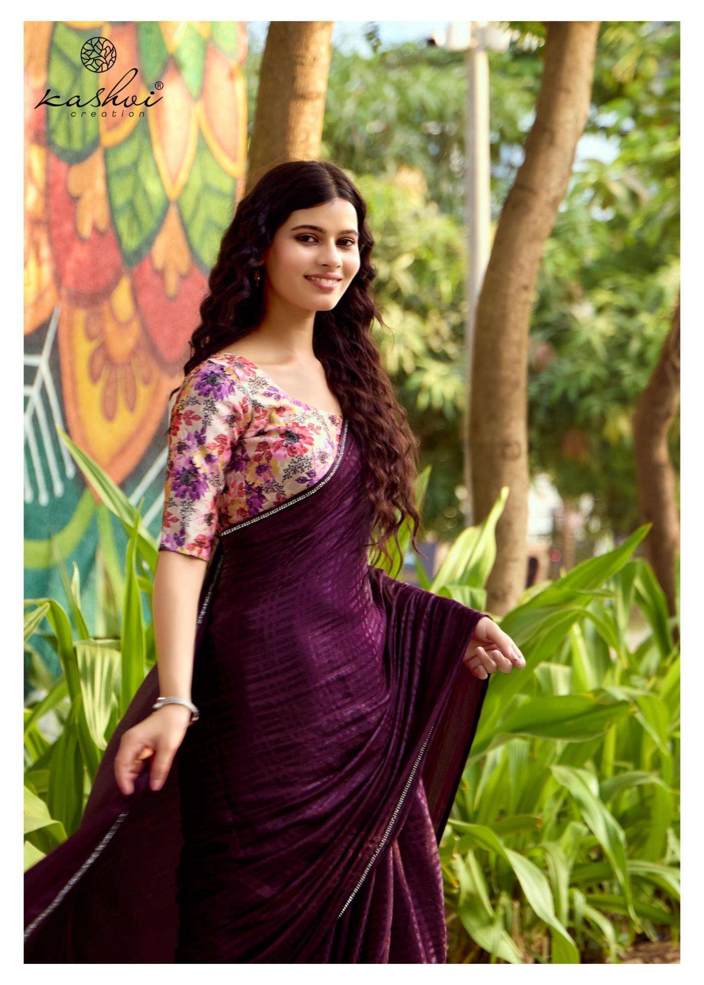 KASHVI CREATION PRESENTS NEEL VOL-17 CLASSY LOOK MONO SATIN SAREE FOR WOMEN CATALOG WHOLESALER AND EXPORTER 