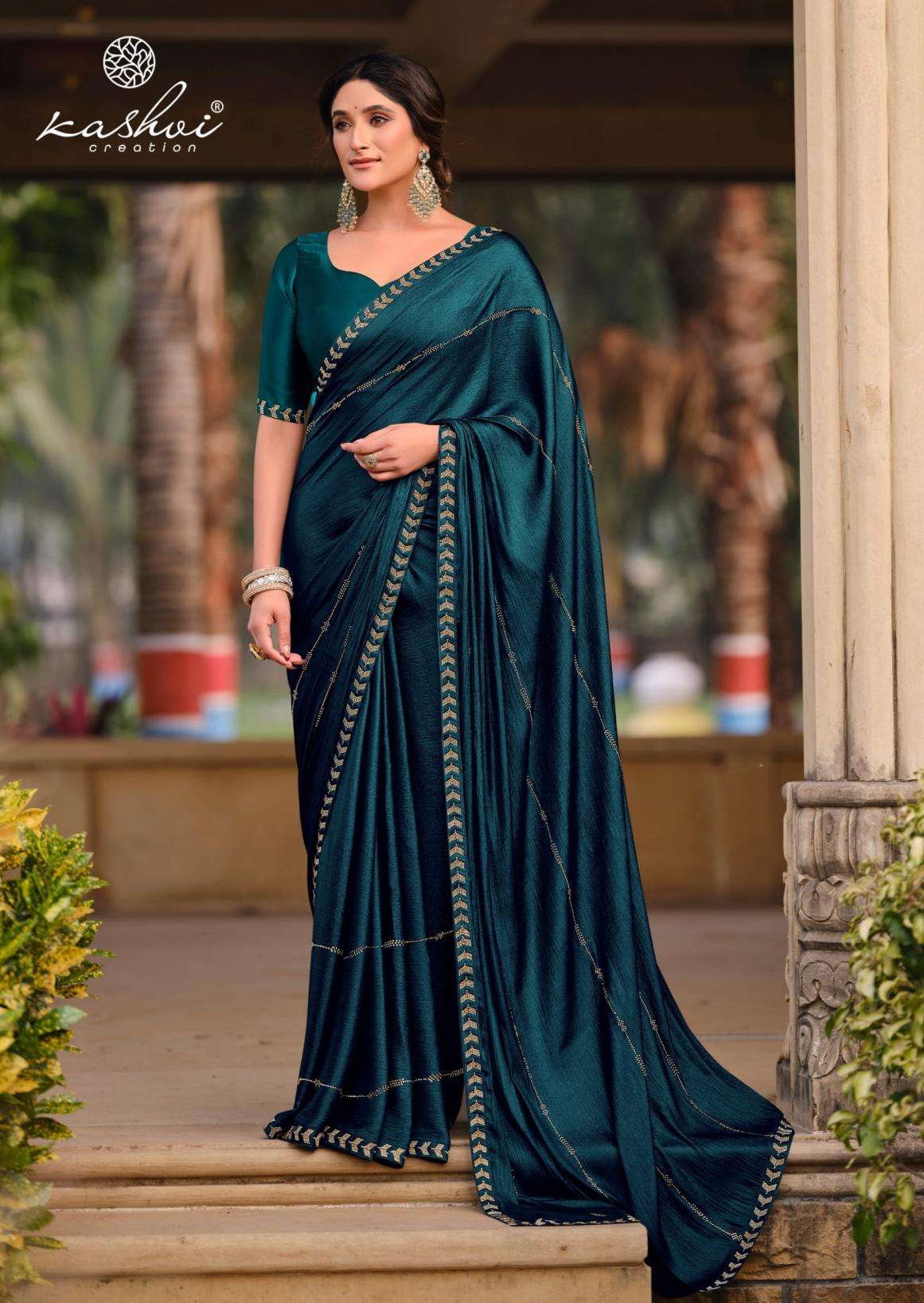 KASHVI CREATION PRESENTS PLATINUM VOL-8 SILK SHOP TRENDY SAREES ONLINE AT AFFORDABLE PRICES CATALOG WHOLESALER AND EXPOTER 