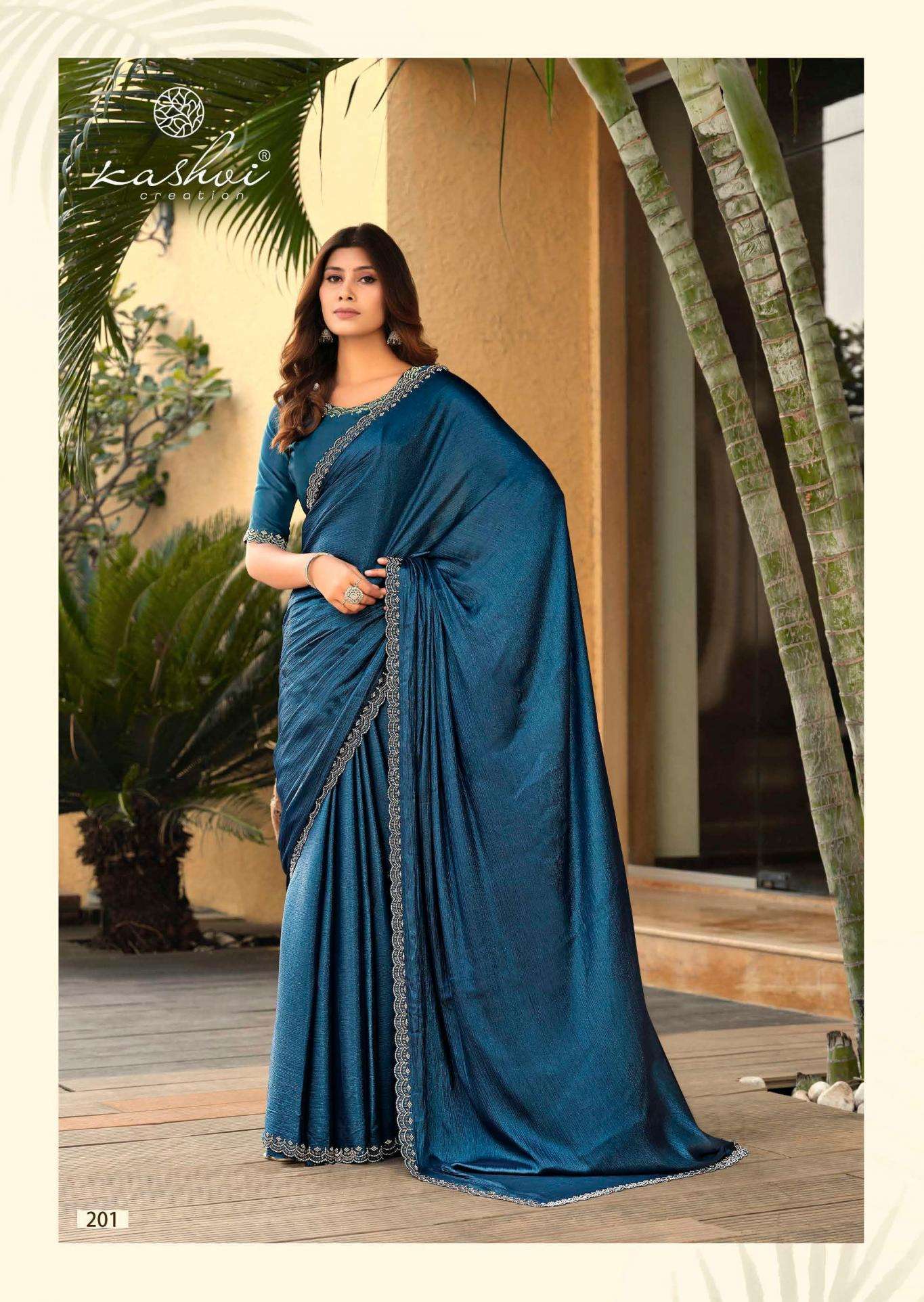KASHVI CREATION PRESENTS SAPPHIRE VOL-2 SILK SUMMER BEAUTY SAREES CATALOG WHOLESALOER AND EXPORTER 