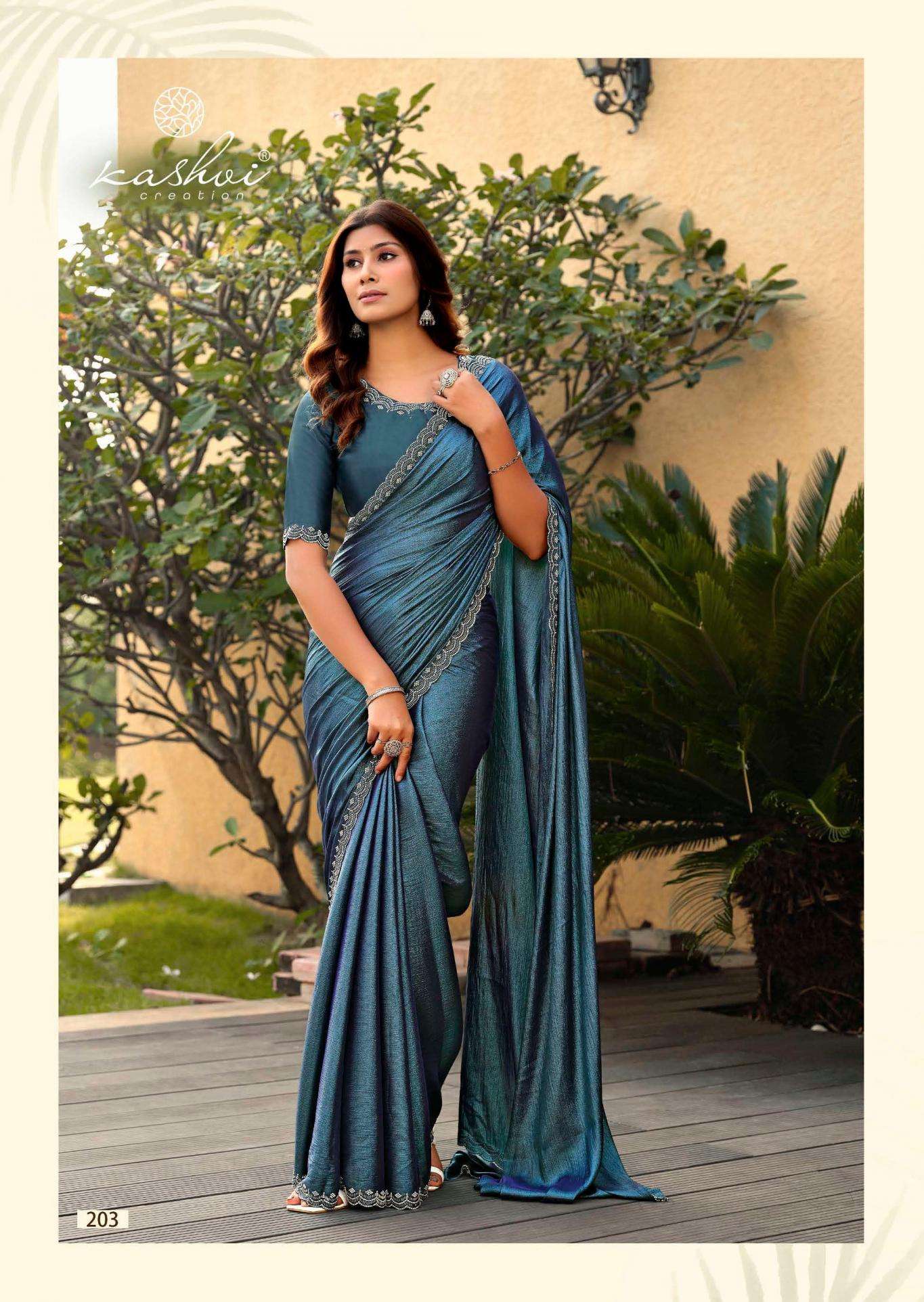 KASHVI CREATION PRESENTS SAPPHIRE VOL-2 SILK SUMMER BEAUTY SAREES CATALOG WHOLESALOER AND EXPORTER 