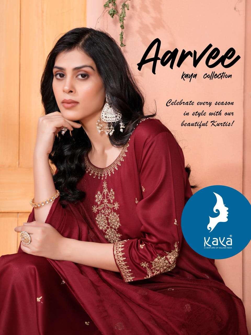 kaya presents aarvee plus size readymade kurtis catalog wholesaler and exporter 