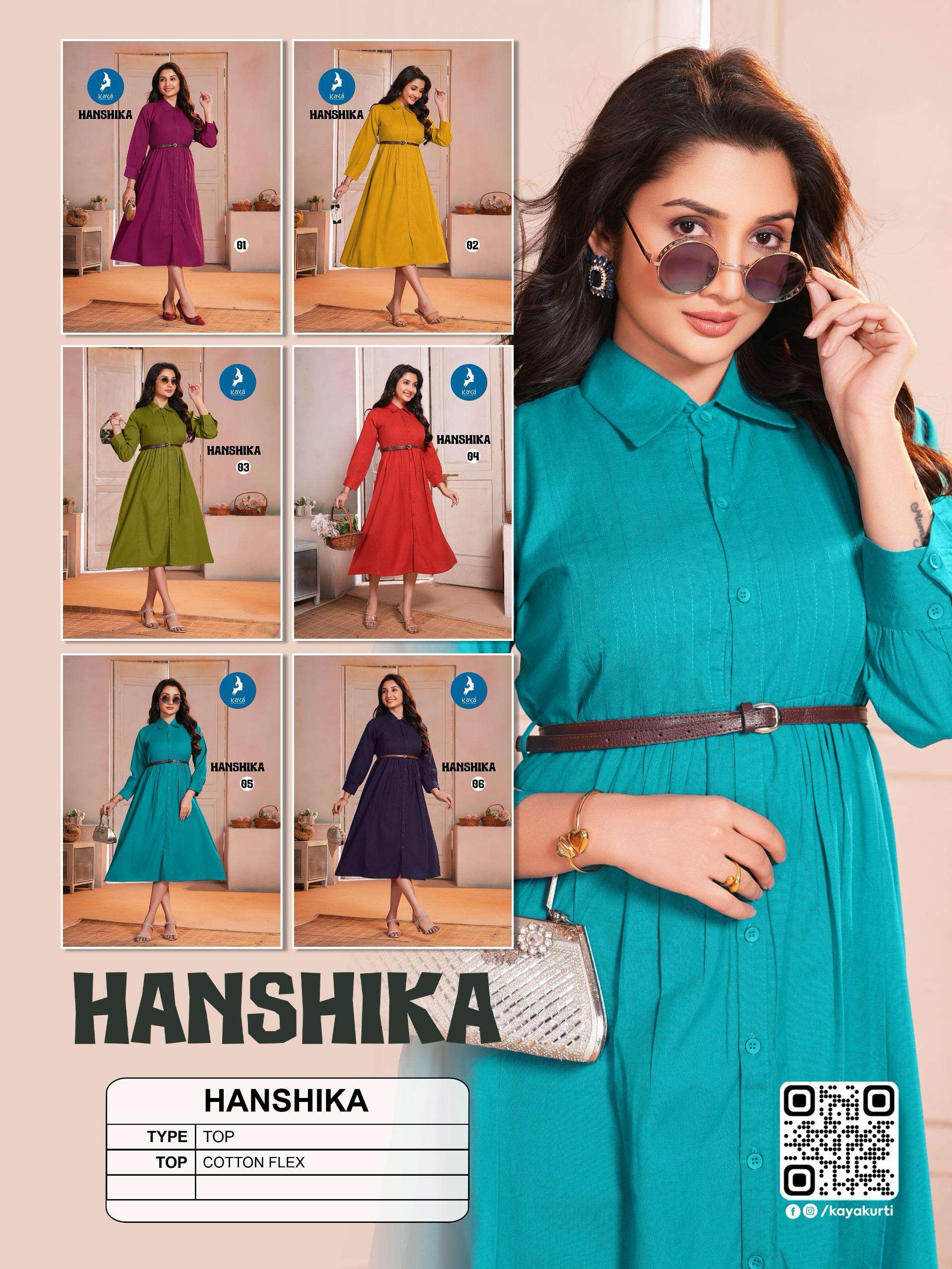 kaya presents hanshika flax cotton readymade kurtis catalog wholesaler and exporter 
