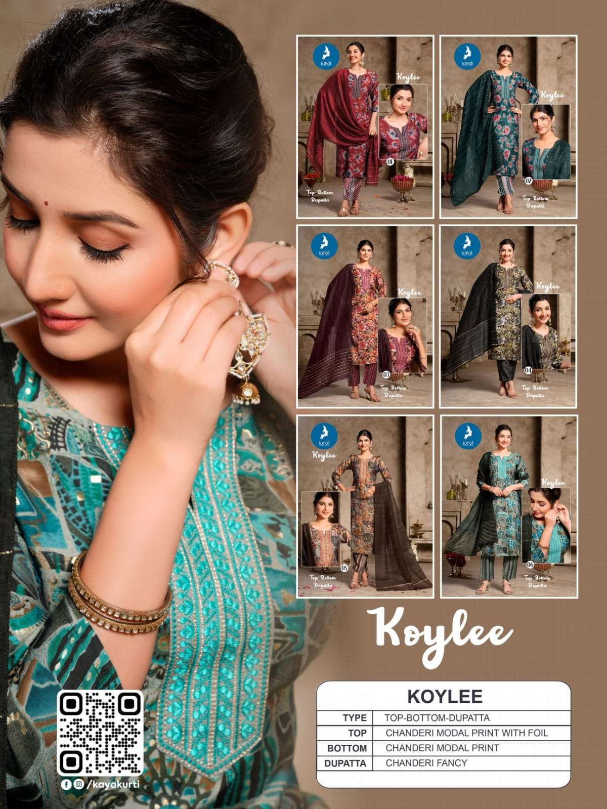 kaya presents koylee fancy readymade kurtis catalog wholesaler and exporter 