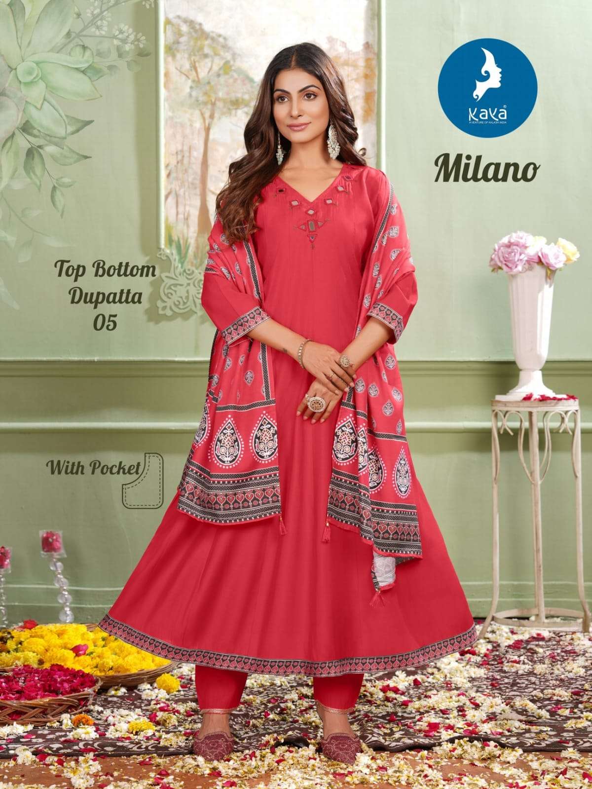 kaya presents milano silk readymade kurtis catalog wholesaler and exporter 