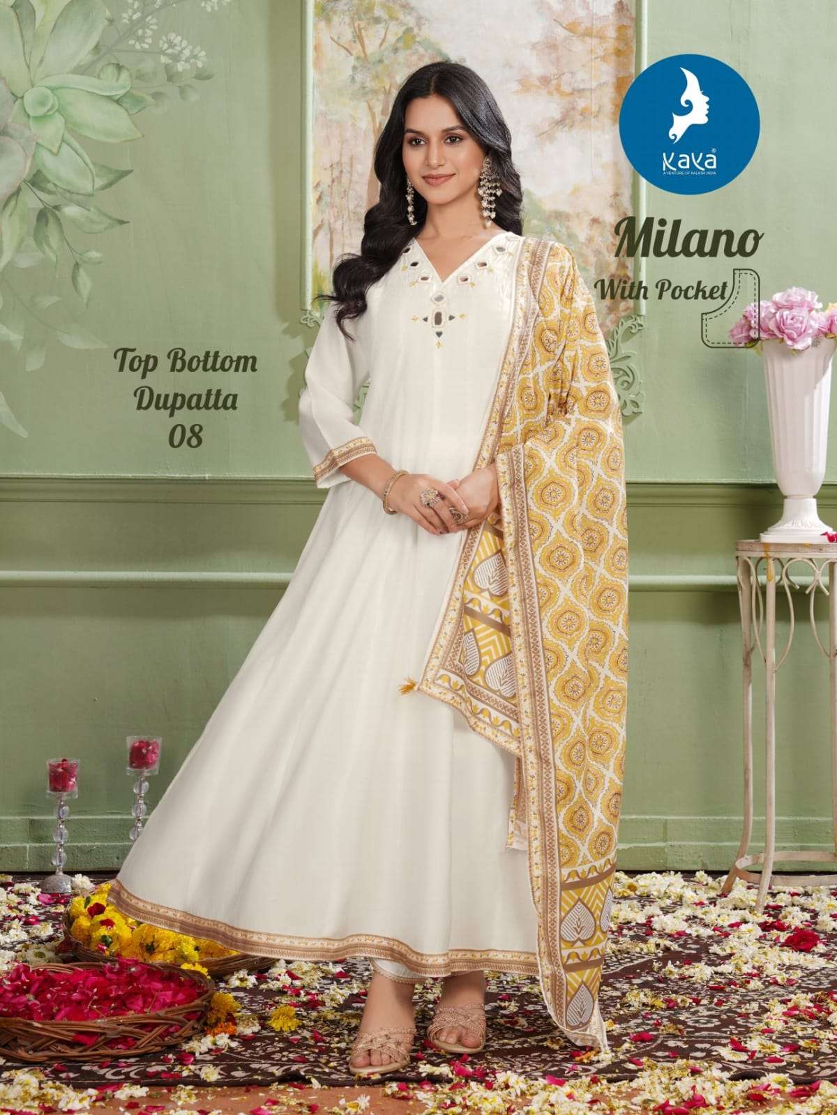 kaya presents milano silk readymade kurtis catalog wholesaler and exporter 