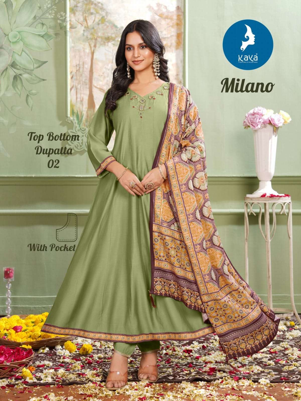 kaya presents milano silk readymade kurtis catalog wholesaler and exporter 