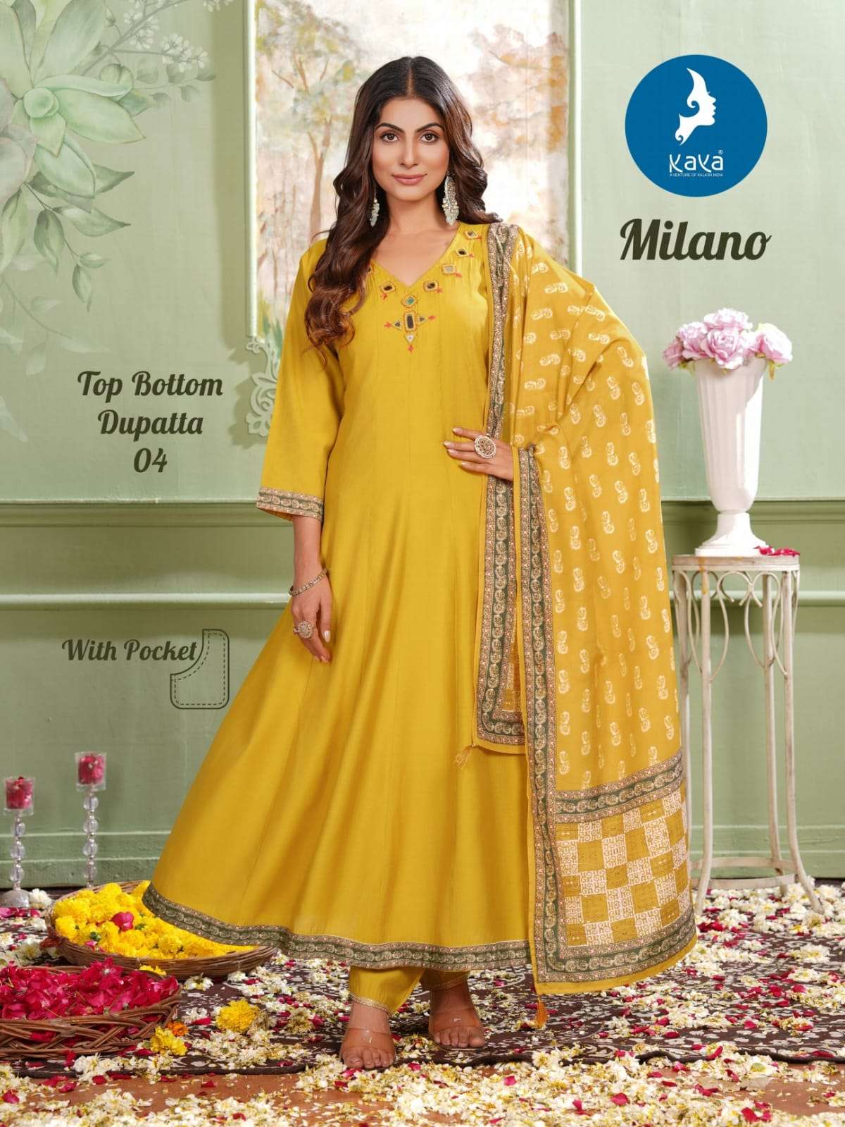kaya presents milano silk readymade kurtis catalog wholesaler and exporter 