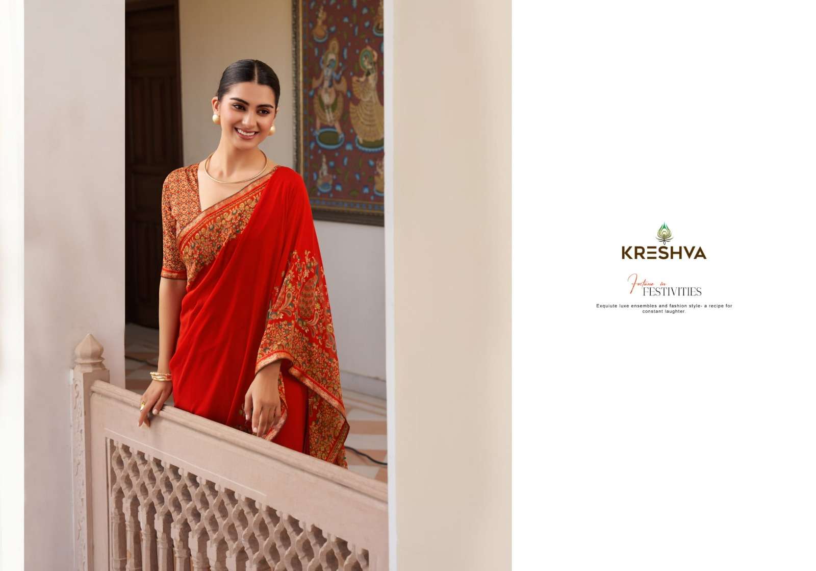 Kreshva Presents Dastur Georgette Shop Trendy Sarees Catalog Wholesaler And Exporter In Surat