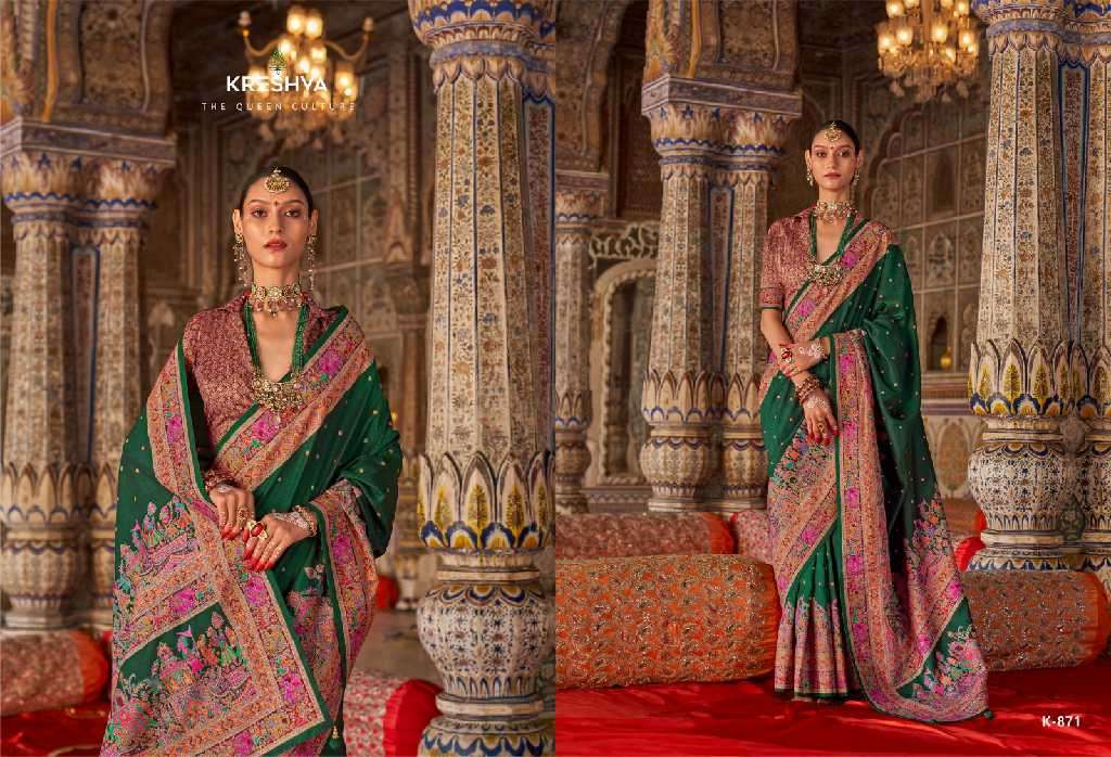 Kreshva Presents Rajtilak Vol-1 Wholesale Super PV Silk Party Wear Indian Sarees Catalog Wholesaler And Exporter 