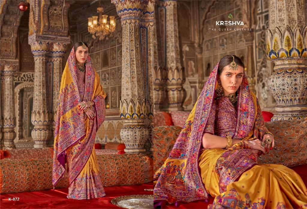 Kreshva Presents Rajtilak Vol-1 Wholesale Super PV Silk Party Wear Indian Sarees Catalog Wholesaler And Exporter 