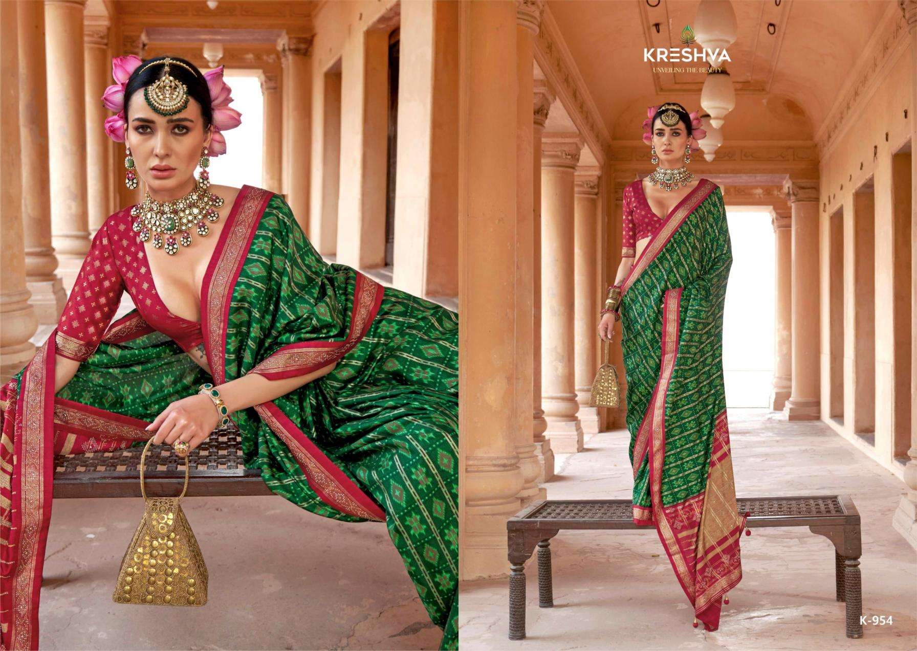 KRESHVA PRESENTS SUNDARVAN SILK GORGEOUS LOOK SAREES CATALOG WHOLESALER AND EXPORTER 