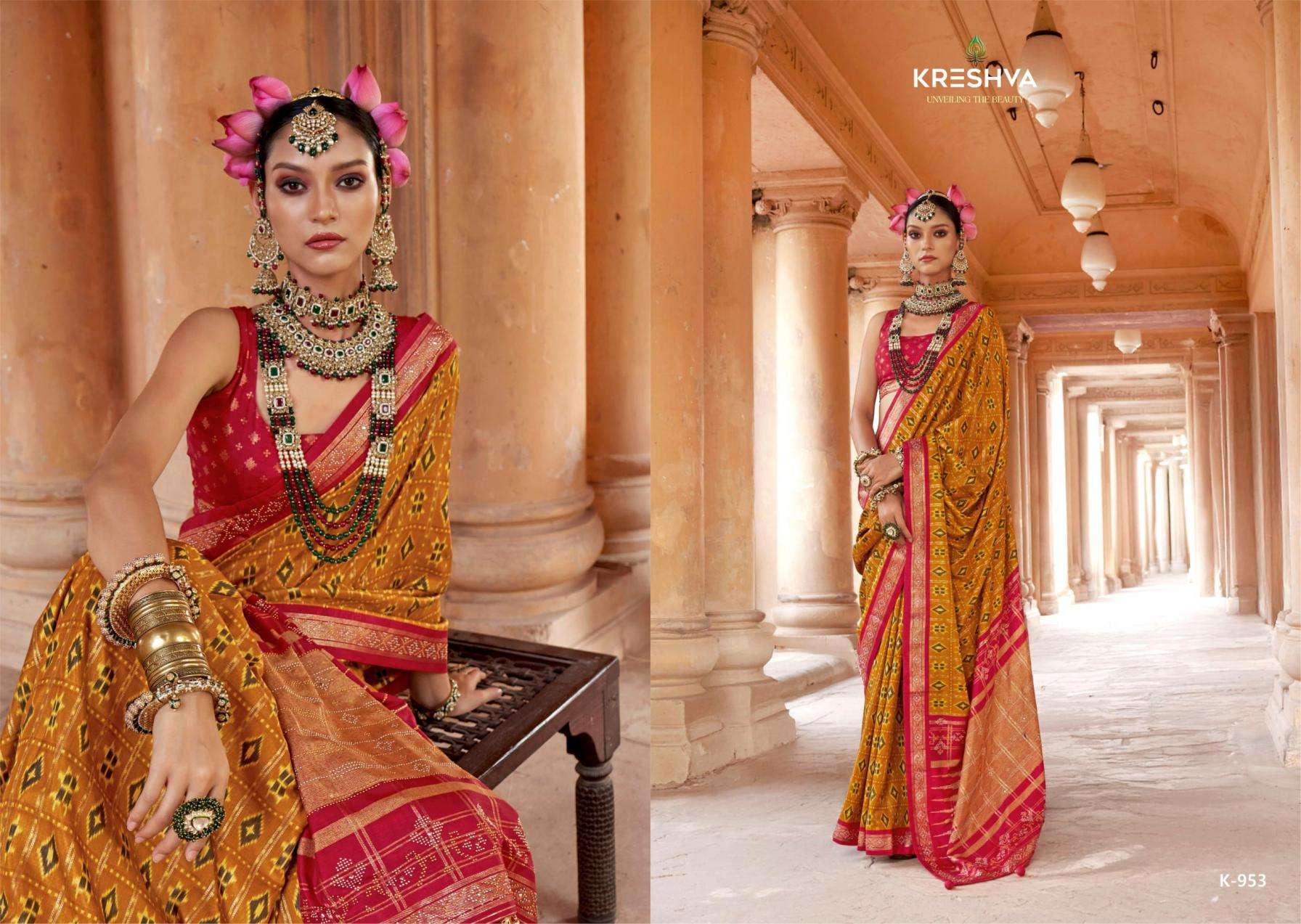 KRESHVA PRESENTS SUNDARVAN SILK GORGEOUS LOOK SAREES CATALOG WHOLESALER AND EXPORTER 