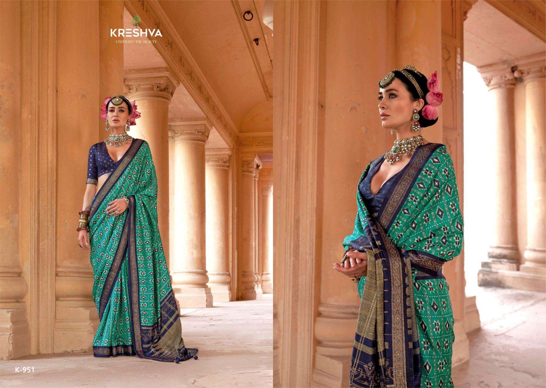 KRESHVA PRESENTS SUNDARVAN SILK GORGEOUS LOOK SAREES CATALOG WHOLESALER AND EXPORTER 