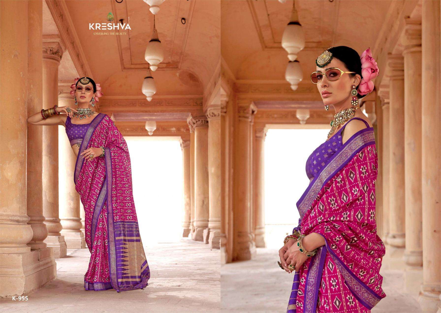 KRESHVA PRESENTS SUNDARVAN SILK GORGEOUS LOOK SAREES CATALOG WHOLESALER AND EXPORTER 