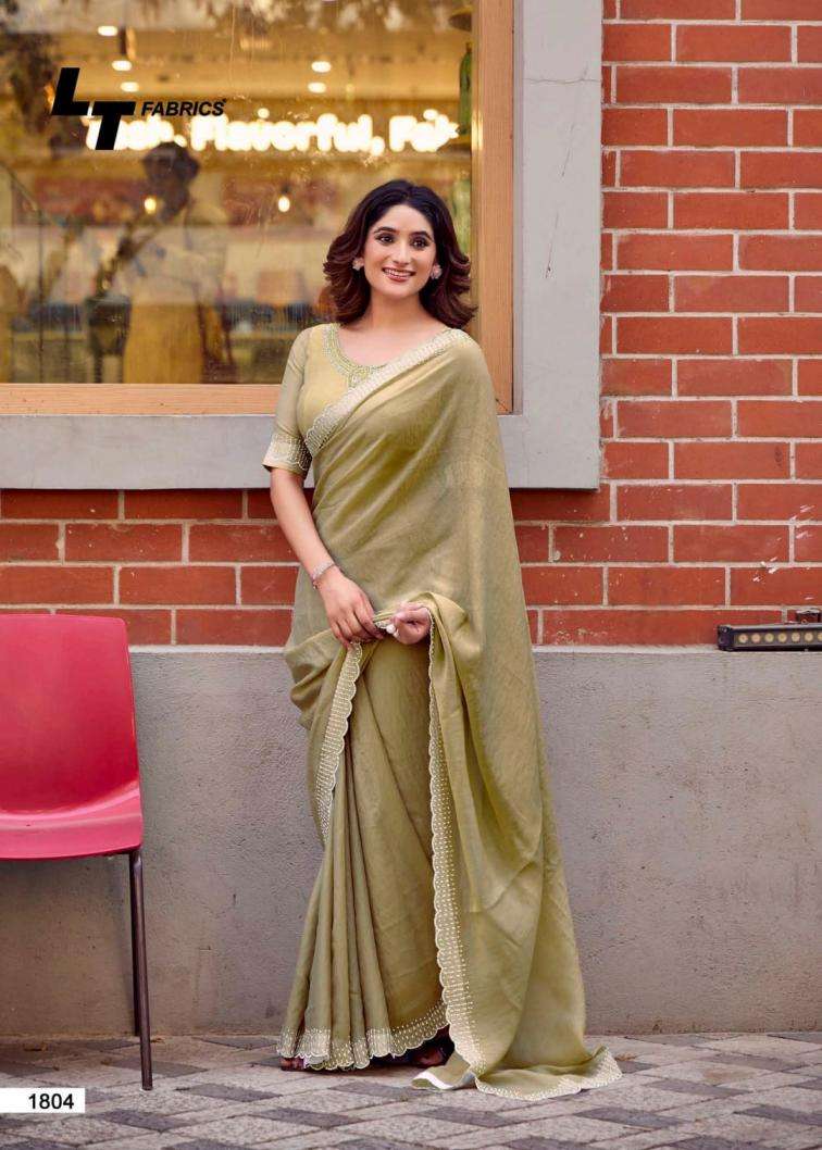 LT FABRICS PRESENTS SILVER STONE VOL-18 NYLON XCATONIC SATIN FASHIONABLE SAREES CATALOG WHOLESALER AND EXPORTER IN SURAT 