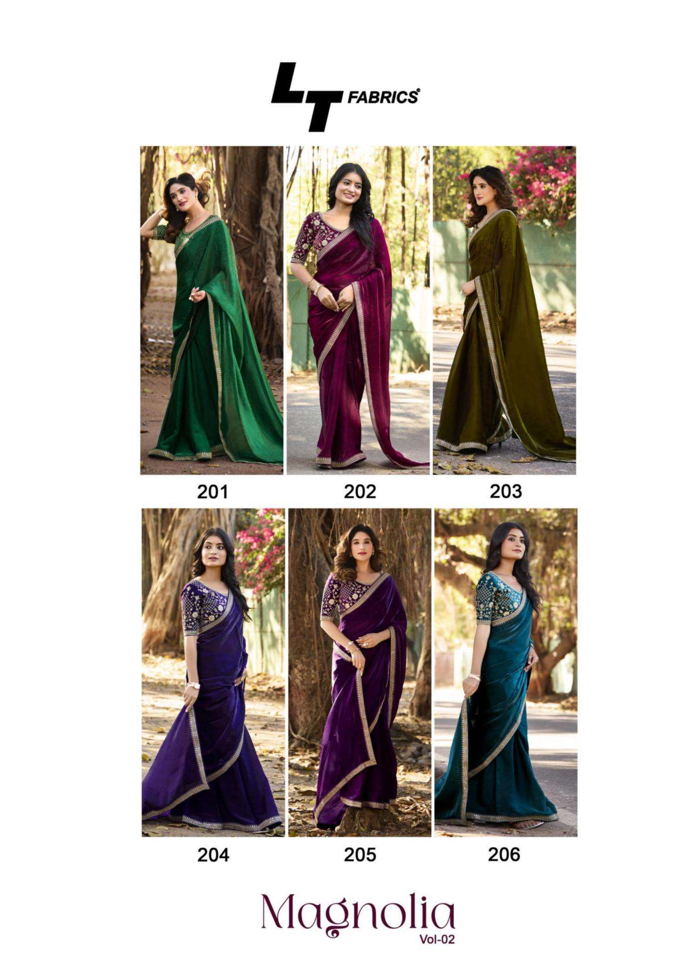 LT FASHION PRESENTS MAGNOLIA VOL-2 MALAI SILK DAILY WEAR BEST SAREE CATALOG WHOLESALER AND EXPORTER 