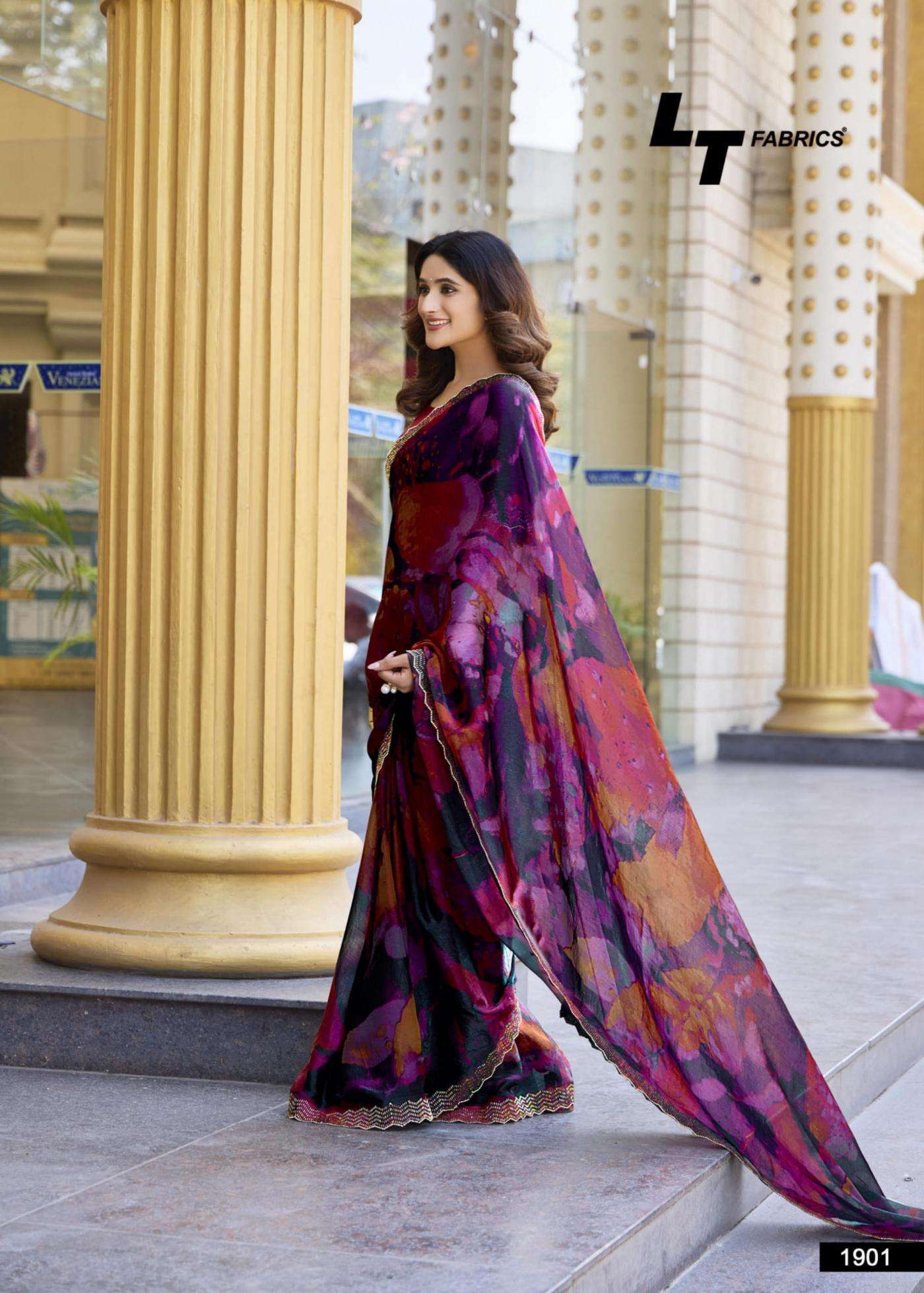 LT FASHION PRESENTS SIGNATURE VOL-19 MALAI SILK WITH JACQUARD UNIQUE COLOURS SAREES CATALOG WHOLESALER AND EXPORTER 
