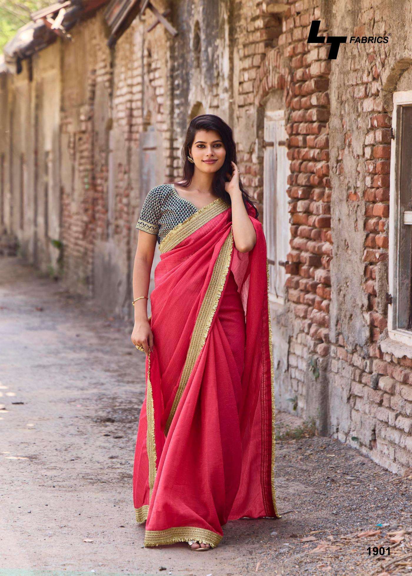 Lt Fashion Silver Stone Vol-19 Cosmos Designer Saree For Womens Catalog Wholesaler And Exporter 