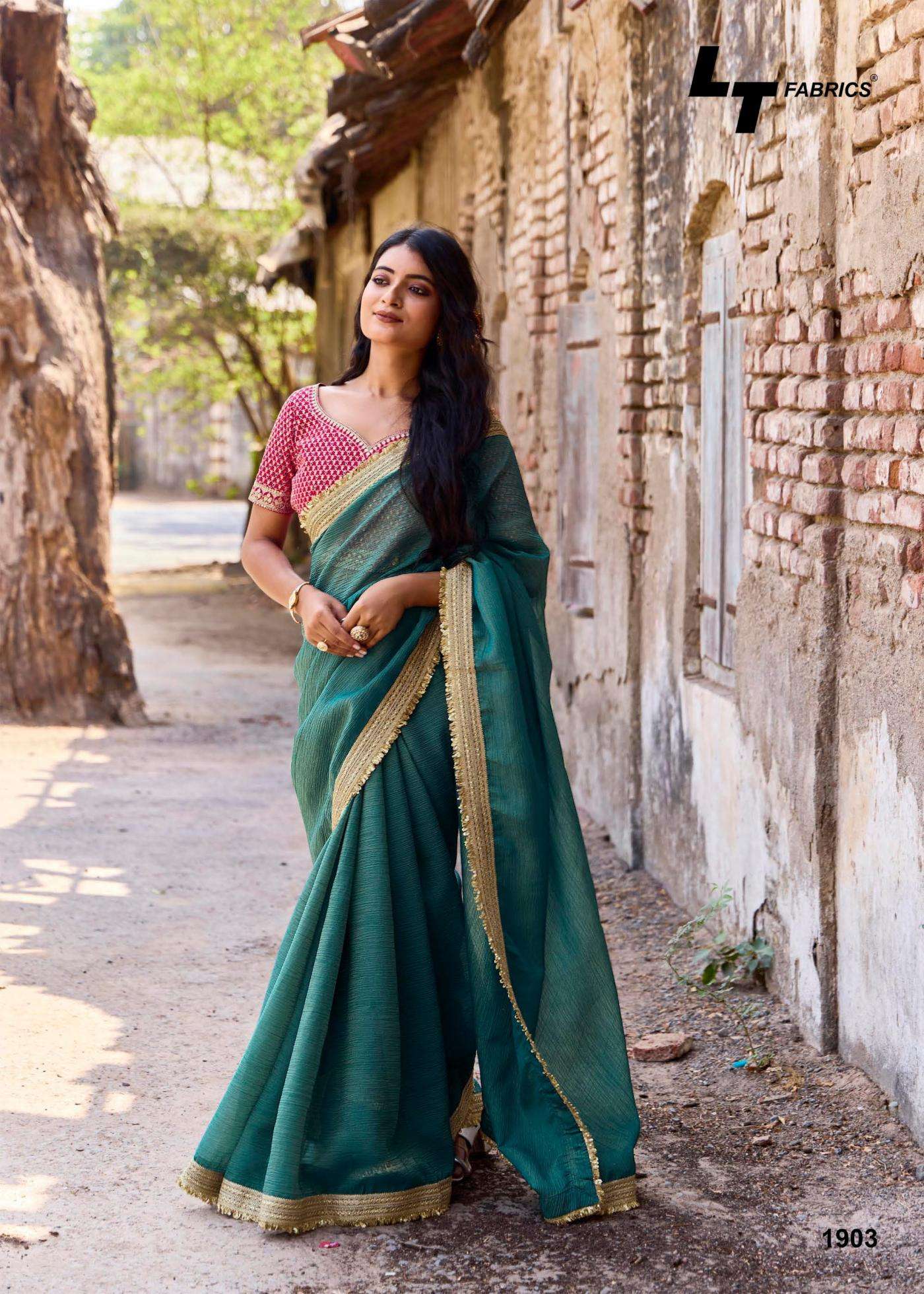 Lt Fashion Silver Stone Vol-19 Cosmos Designer Saree For Womens Catalog Wholesaler And Exporter 