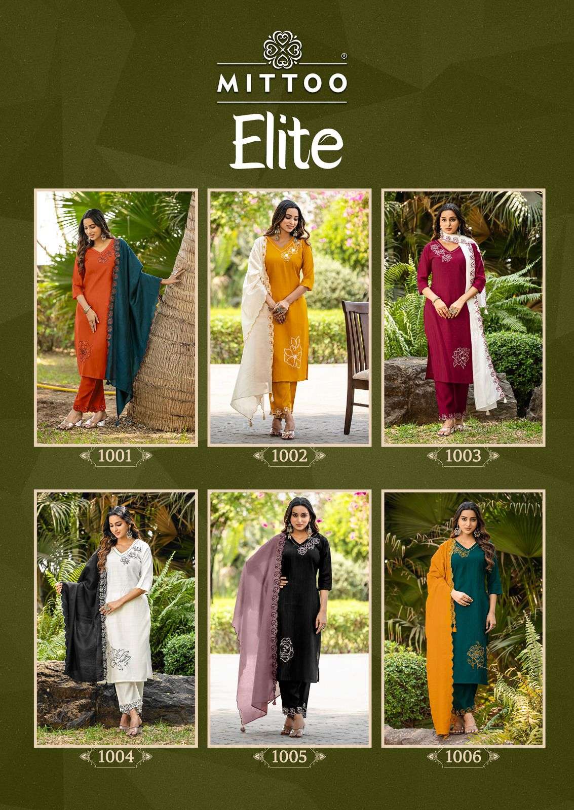 MITTOO PRESENTS ELITE FANCY VISCOSE KURTIS CATALOG WHOLESALER AND EXPORTER IN SURAT