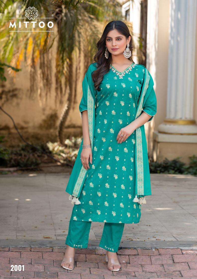 Mittoo Presents Hansika Readymade Cotton Jacquard Modern Kurtis Catalog Wholesaler And Exporter 