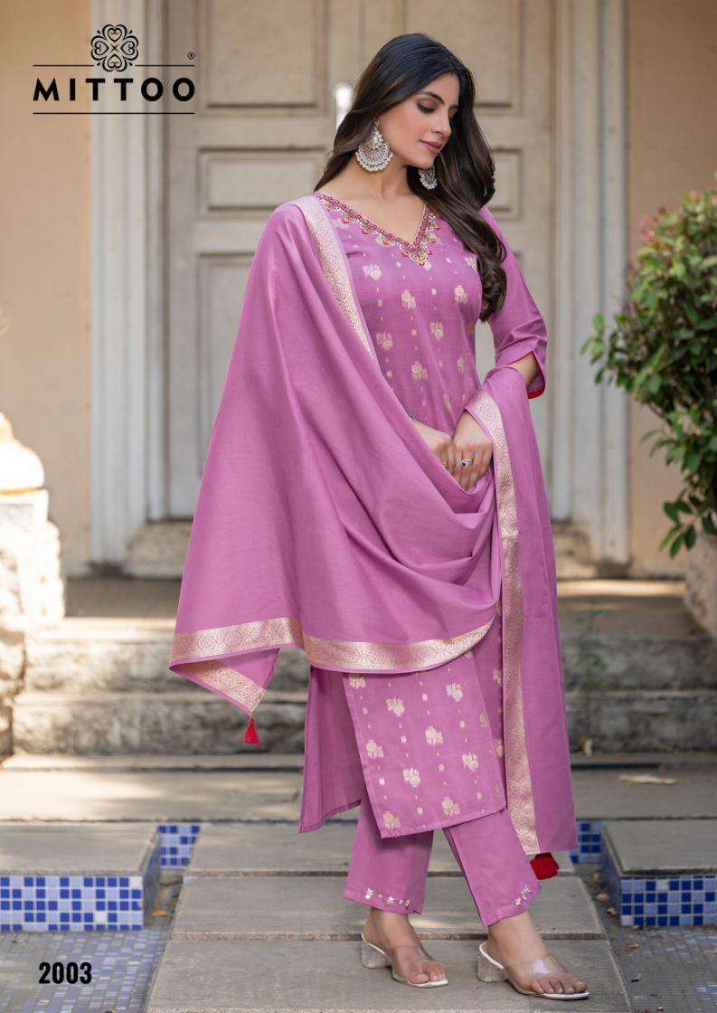 Mittoo Presents Hansika Readymade Cotton Jacquard Modern Kurtis Catalog Wholesaler And Exporter 