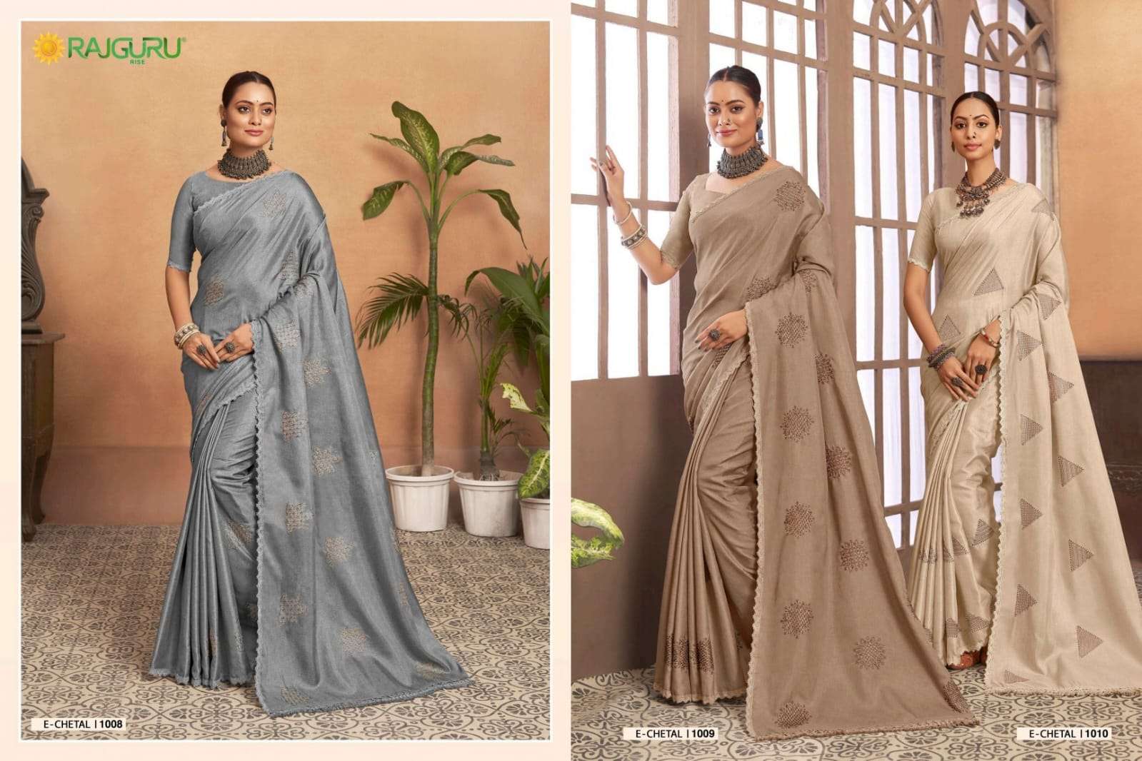 RAJGURU PRESENTS E-CHETAL FANCY SAREES CATALOG WHOLESALER AND EXPORTER 