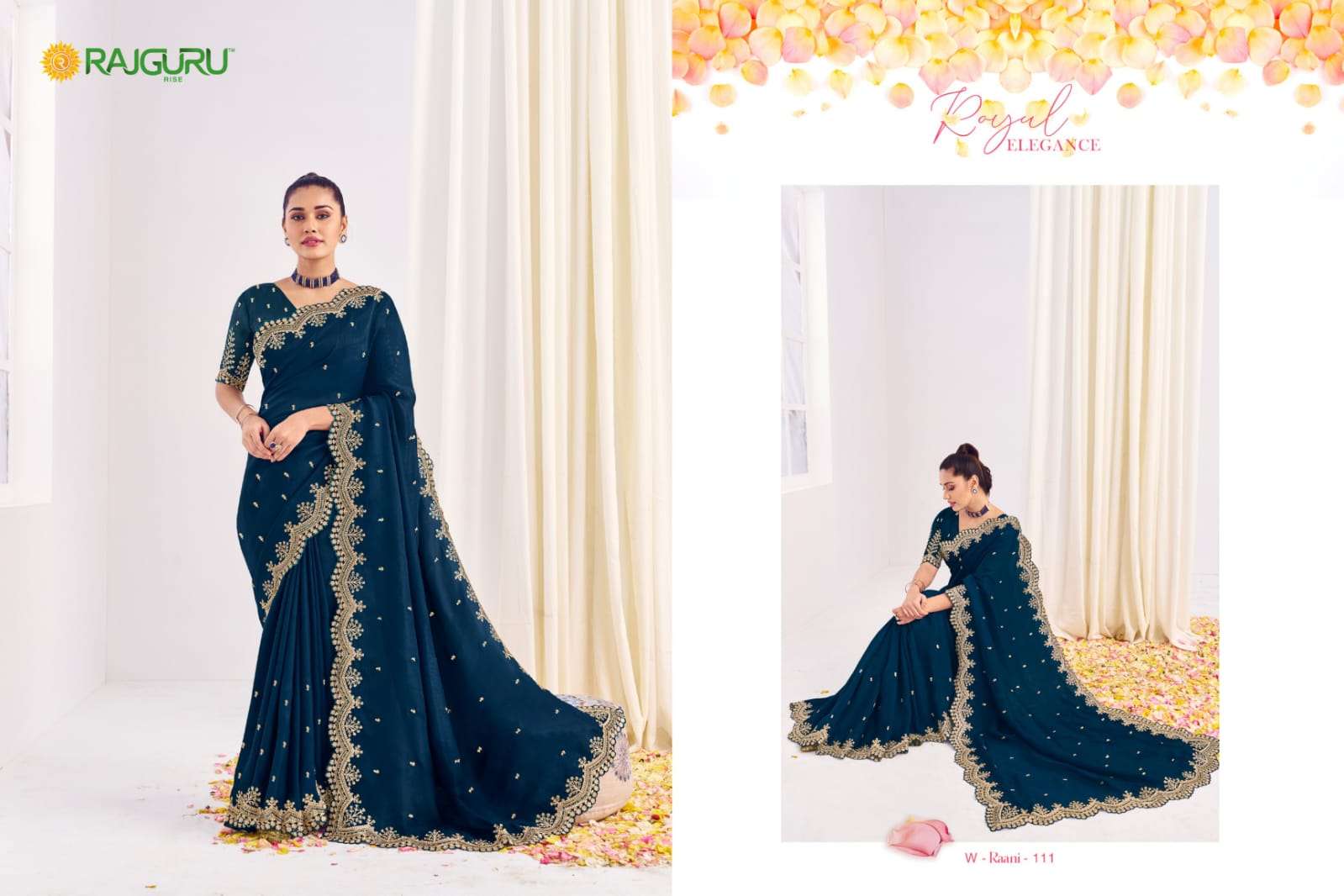 RAJGURU PRESENTS RAANI FANCY PARTY WEAR SAREES CATALOG WHOLESALER AND EXPORTER 