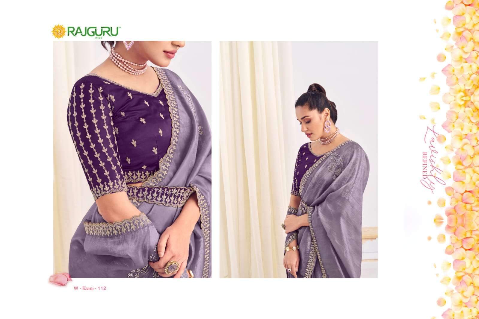 RAJGURU PRESENTS RAANI FANCY PARTY WEAR SAREES CATALOG WHOLESALER AND EXPORTER 