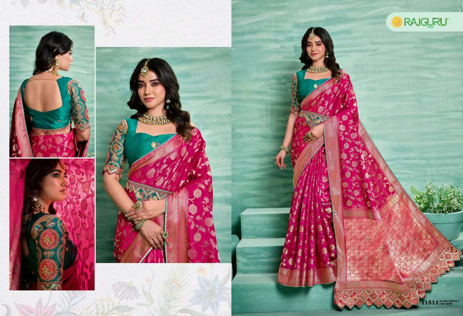 RAJGURU PRESENTS RAJKANYA VOL-2 FANCY SAREES CATALOG WHOLESALER AND EXPORTER 