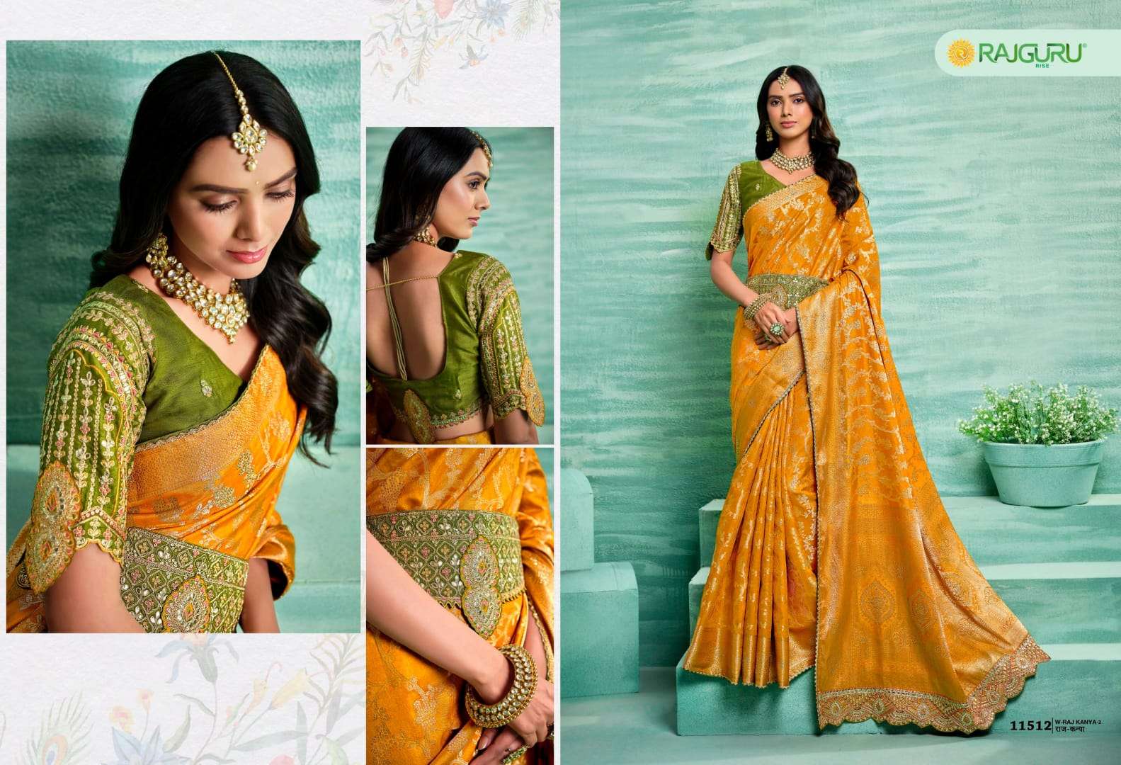 RAJGURU PRESENTS RAJKANYA VOL-2 FANCY SAREES CATALOG WHOLESALER AND EXPORTER 