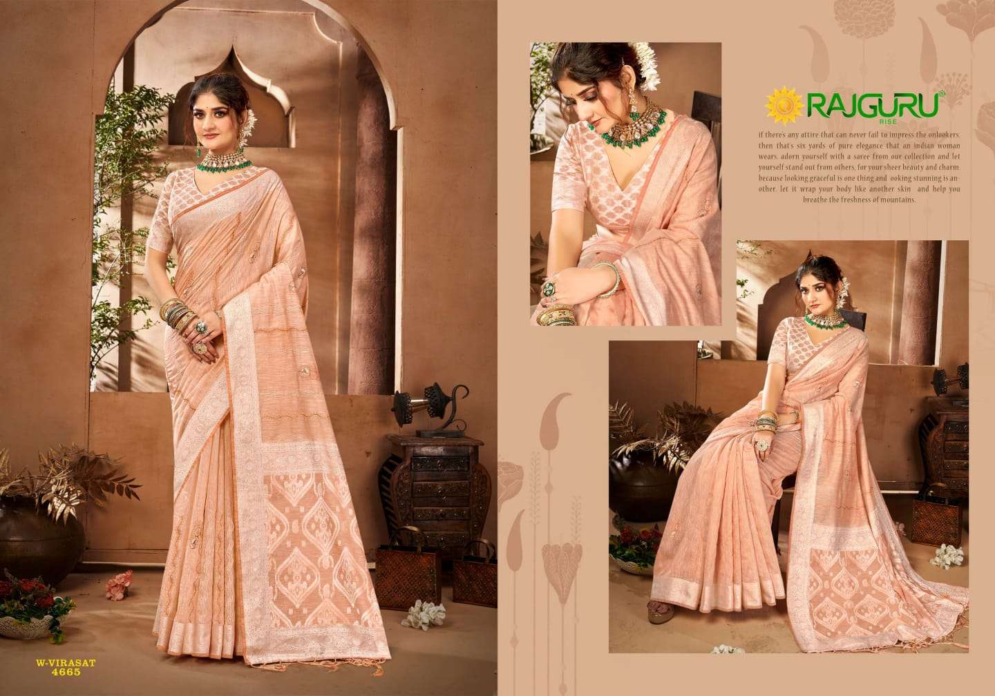 RAJGURU PRESENTS VIRASAT FANCY SAREES CATALOG WHOLESALER AND EXPORTER 
