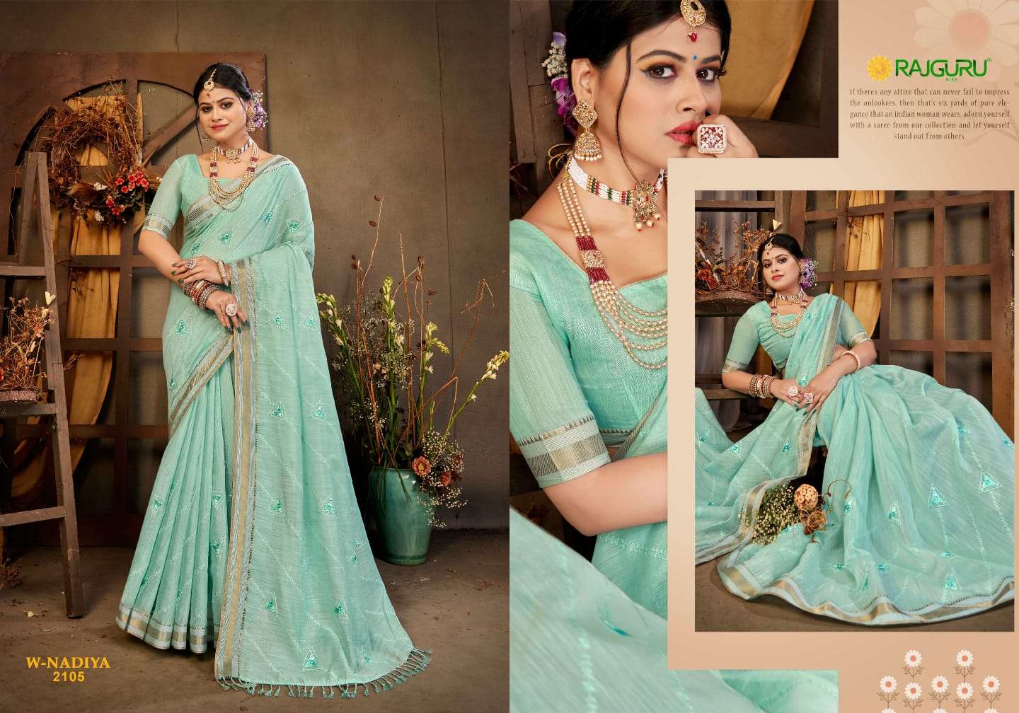 RAJGURU PRESENTS W-NADIYA FANCY SAREES CATALOG WHOLESALER AND EXPORTER 