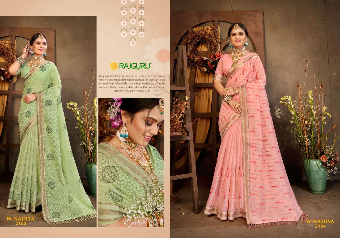 RAJGURU PRESENTS W-NADIYA FANCY SAREES CATALOG WHOLESALER AND EXPORTER 