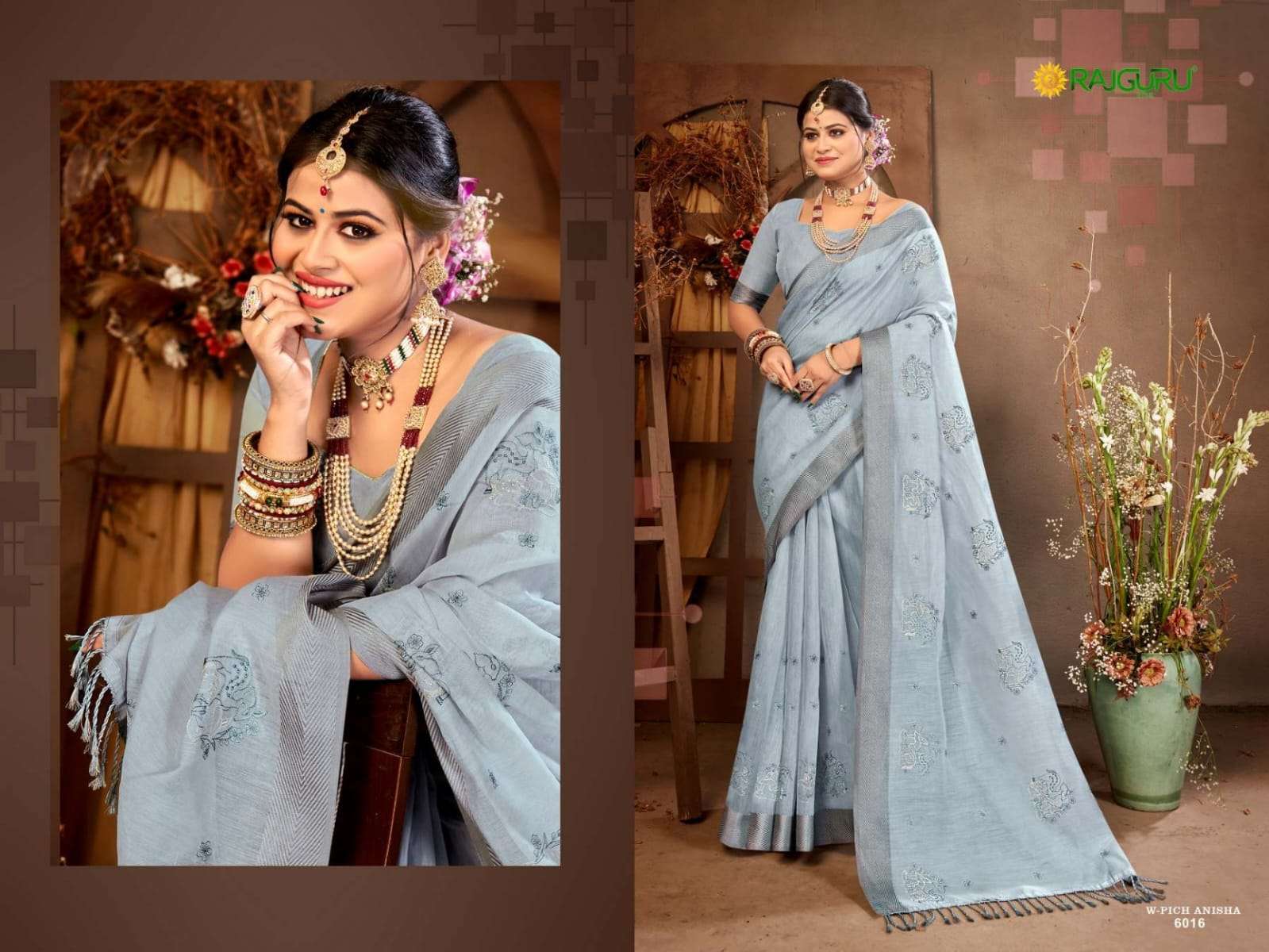 RAJGURU PRESENTS W PICH AMISHA FANCY SAREES CATALOG WHOLESALER AND EXPORTER 
