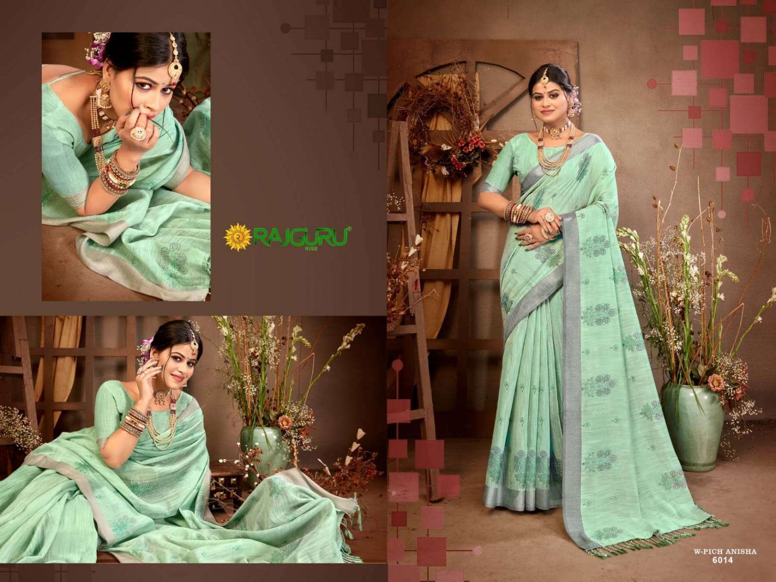 RAJGURU PRESENTS W PICH AMISHA FANCY SAREES CATALOG WHOLESALER AND EXPORTER 