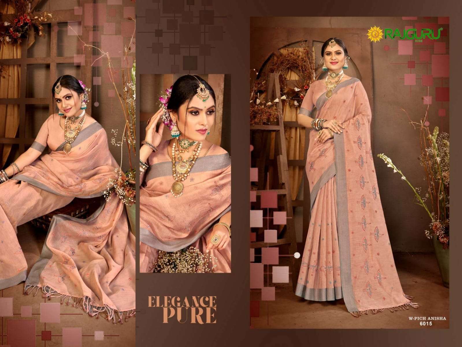 RAJGURU PRESENTS W PICH AMISHA FANCY SAREES CATALOG WHOLESALER AND EXPORTER 