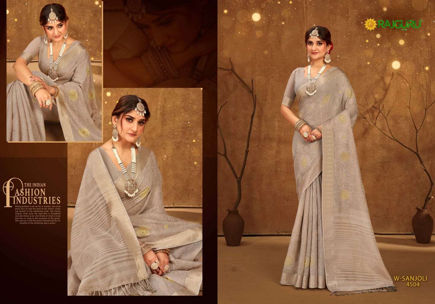 RAJGURU PRESENTS W SANJOLI FANCY SAREES CATALOG WHOLESALER AND EXPORTER 