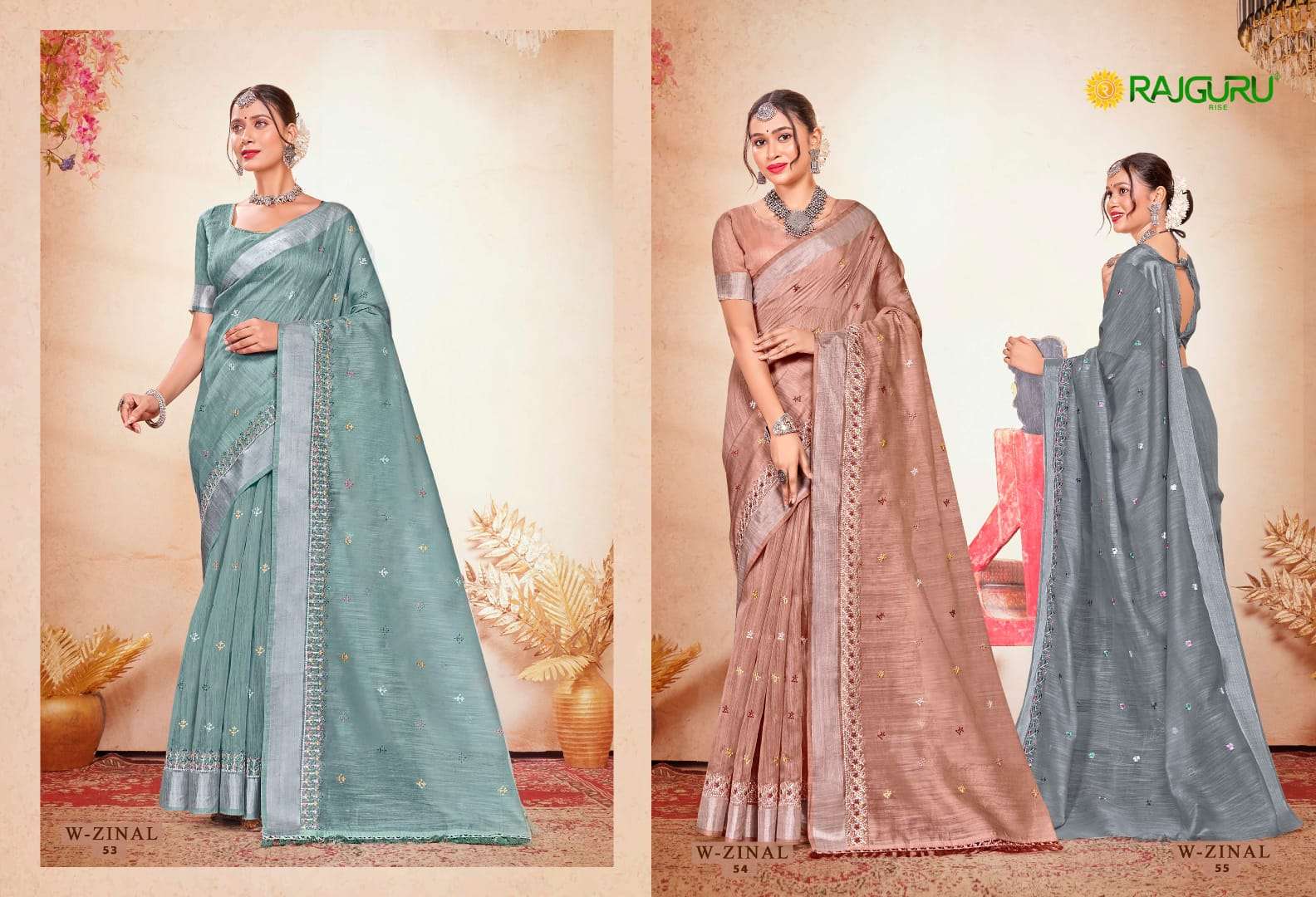 RAJGURU PRESENTS ZINAL FANCY SAREES CATALOG WHOLESALER AND EXPORTER 