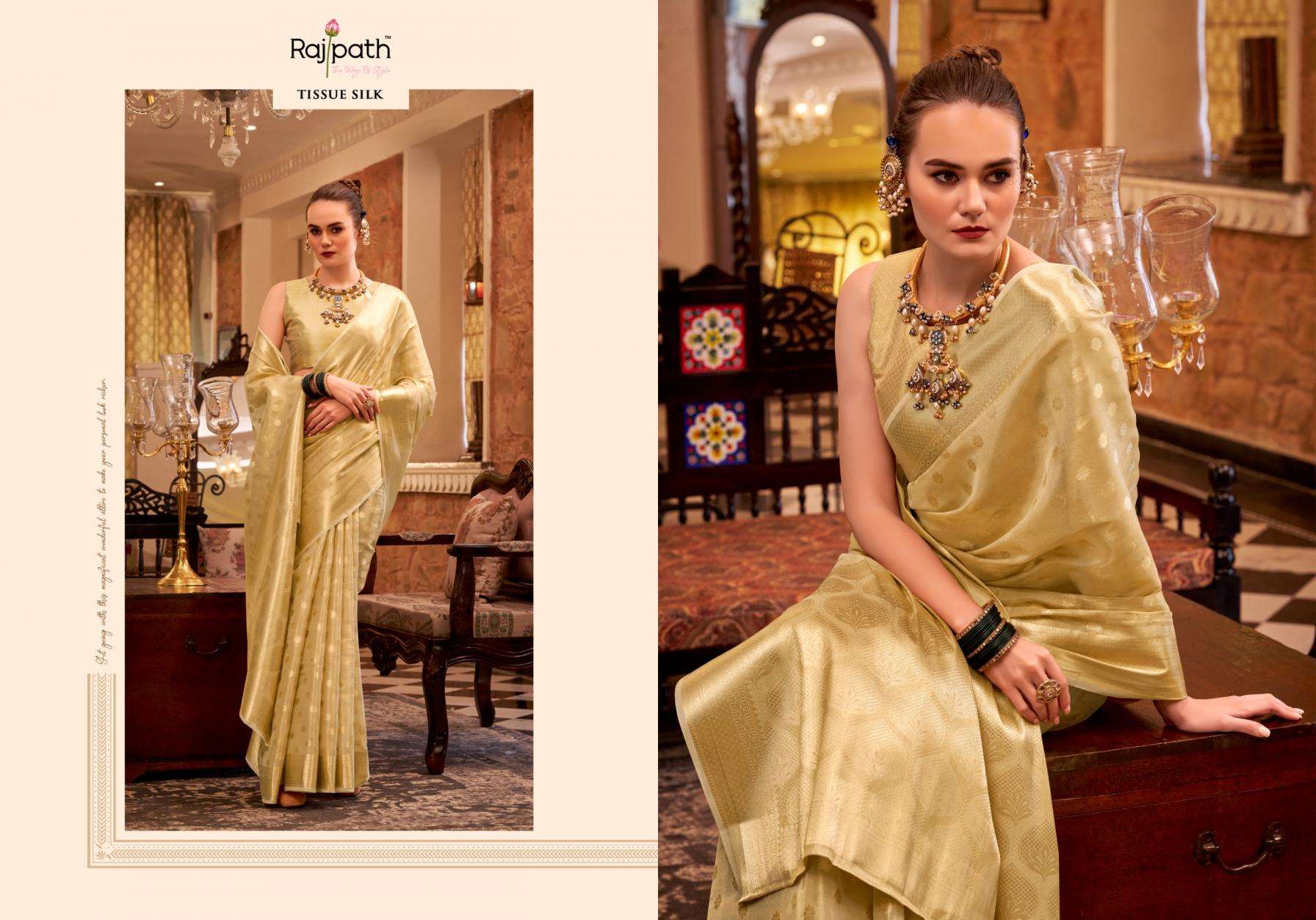 RAJPATH PRESENTS PLUTO SILK 352-357 SERIES PARTY WEAR SAREE AND FESTIVE WEAR SAREES CATALOG WHOLESALER AND EXPORTER 