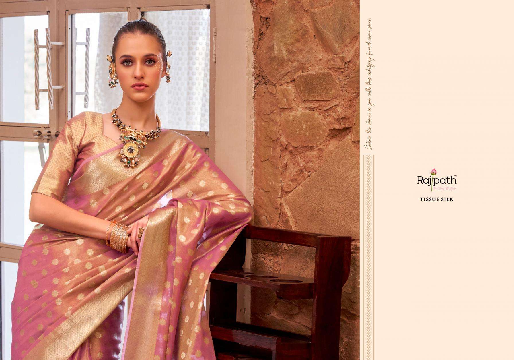 RAJPATH PRESENTS PLUTO SILK 352-357 SERIES PARTY WEAR SAREE AND FESTIVE WEAR SAREES CATALOG WHOLESALER AND EXPORTER 