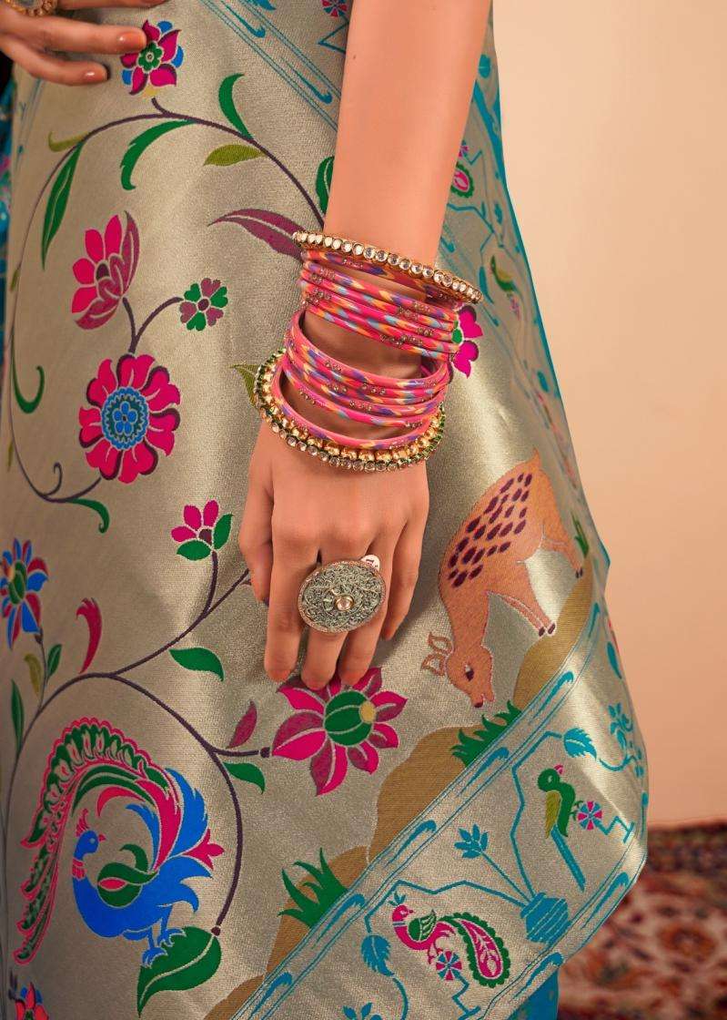 RAJPATH PRESENTS SHAILJA SILK PAITHANI SILK ATTRACTIVE LOOK SAREES CATALOG WHOLESALER AND EXPORTER 