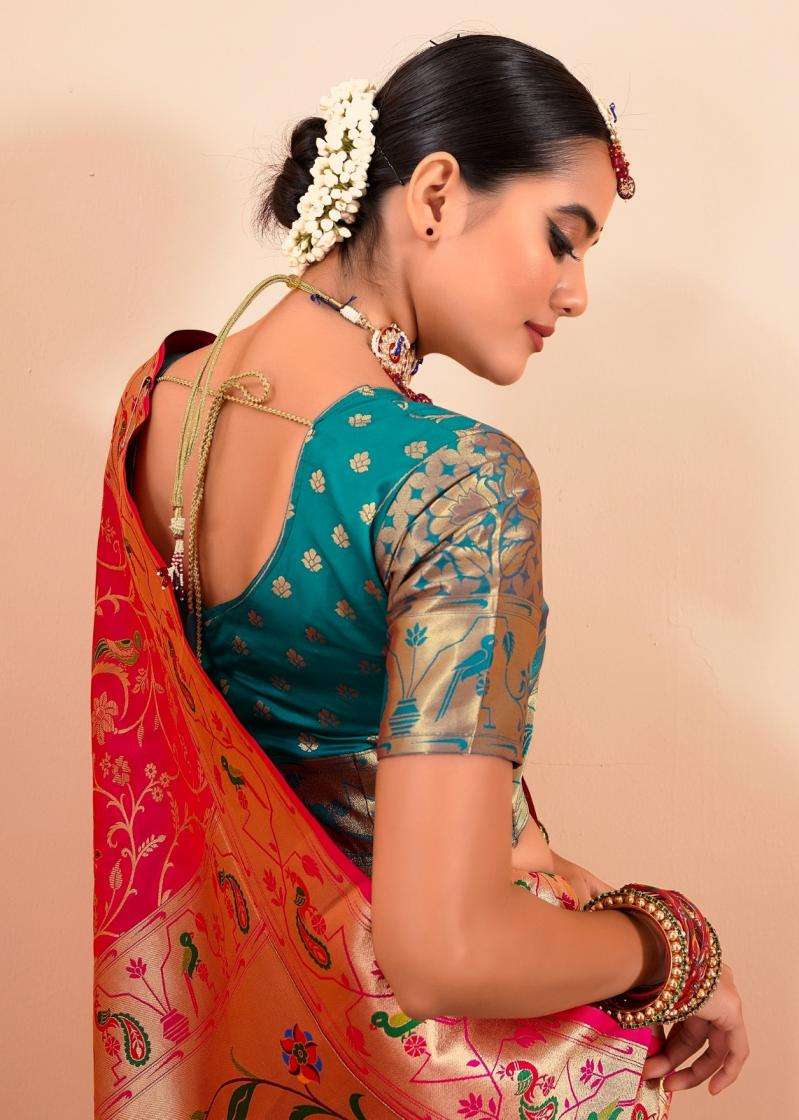 RAJPATH PRESENTS SHAILJA SILK PAITHANI SILK ATTRACTIVE LOOK SAREES CATALOG WHOLESALER AND EXPORTER 