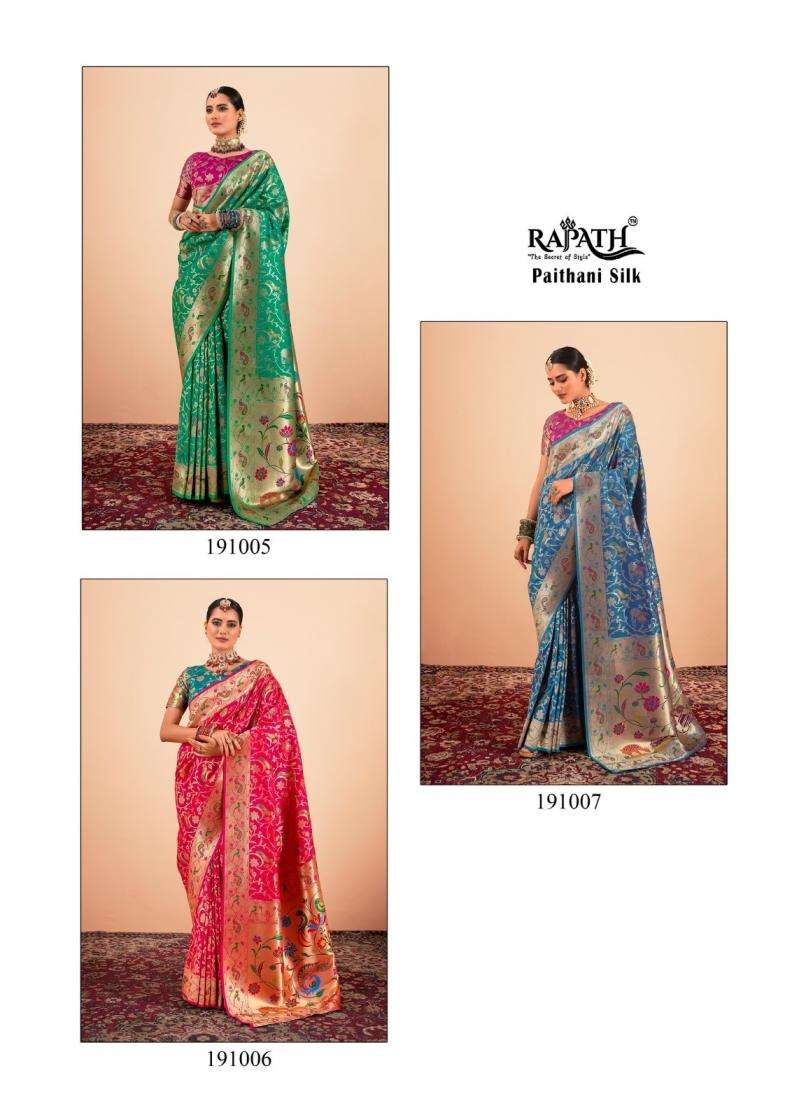 RAJPATH PRESENTS SHAILJA SILK PAITHANI SILK ATTRACTIVE LOOK SAREES CATALOG WHOLESALER AND EXPORTER 
