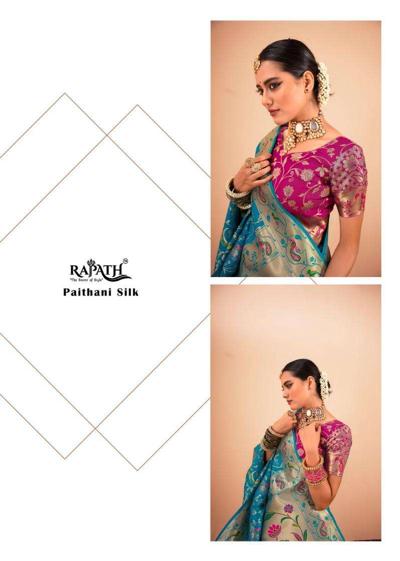 RAJPATH PRESENTS SHAILJA SILK PAITHANI SILK ATTRACTIVE LOOK SAREES CATALOG WHOLESALER AND EXPORTER 